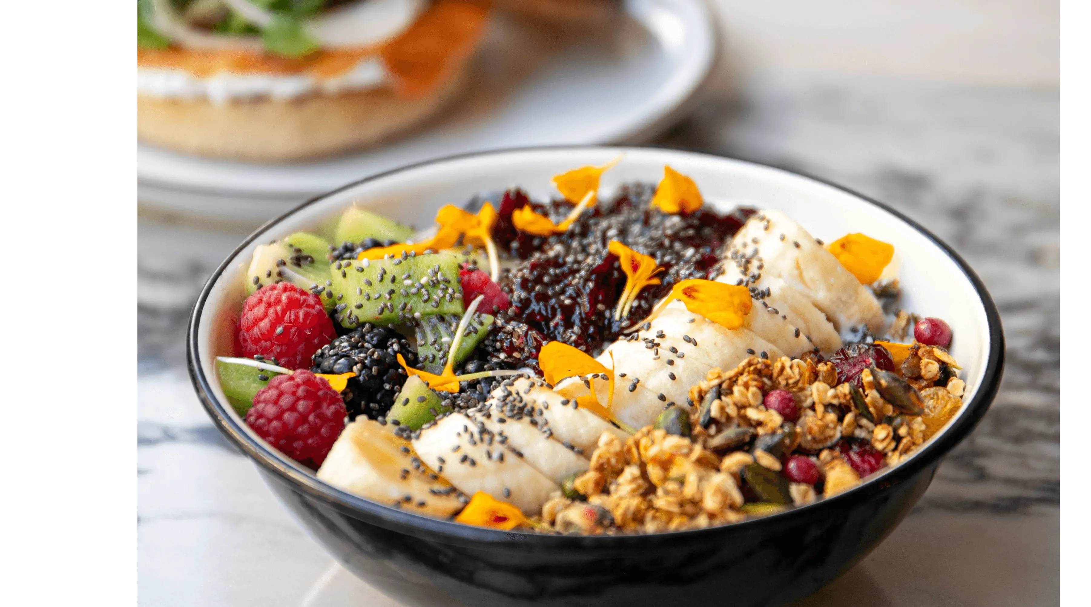 Açaí bowl with seasonal fruits